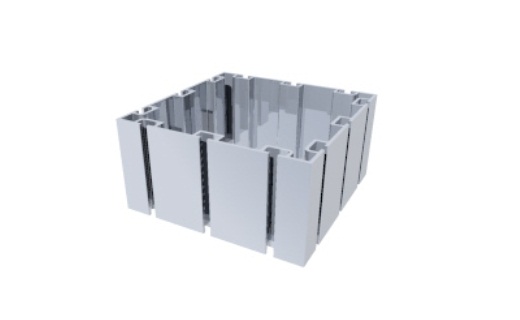perfil alumínio quadrado 120mm montagem estrutura octanorm stands eventos